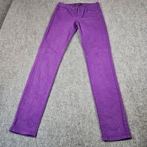 Just USA Black Label Womens Purple Skinny Jeans Size 26 BP900 Made in USA